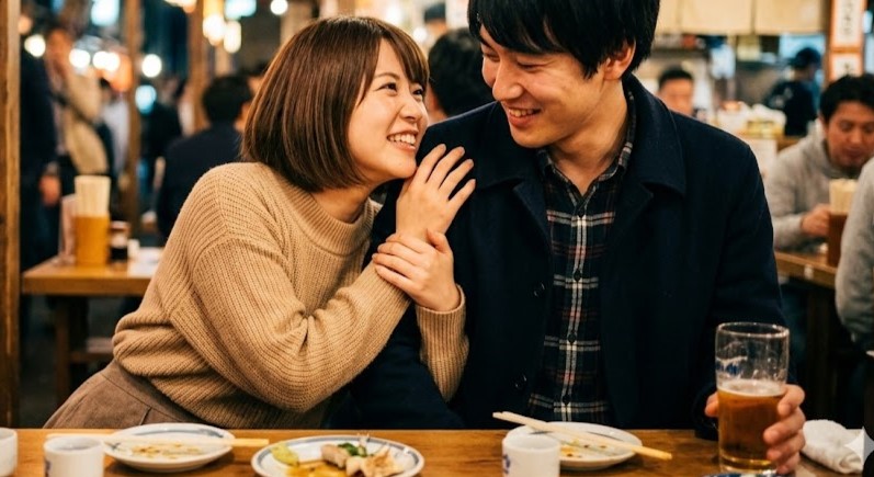 ボディタッチや甘える行動が増えるシーンのイメージ写真