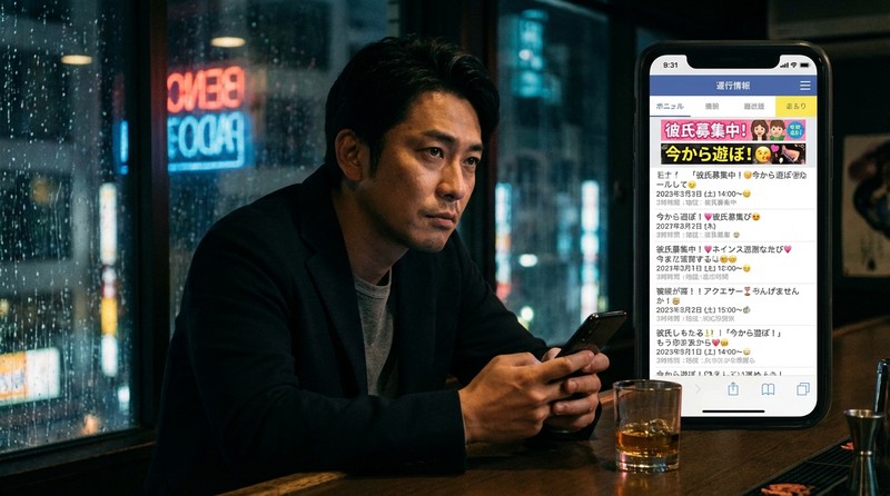 掲示板で「ごはん行ける人」くらいがちょうどいいのイメージ写真