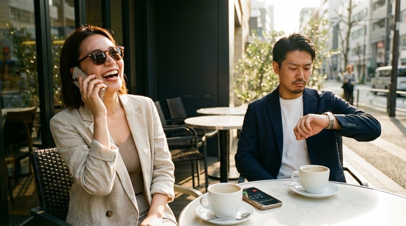 自分の都合でしか会わないシーンのイメージ写真