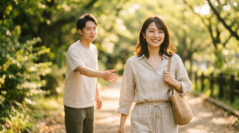 追いかけない女性になるシーンのイメージ写真