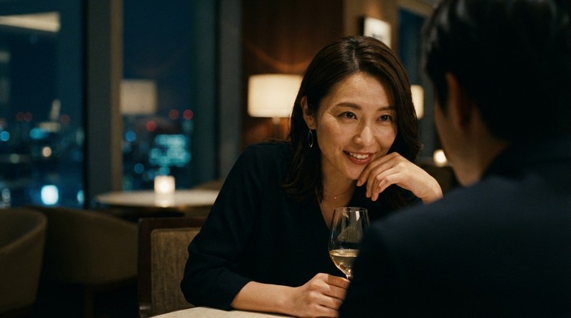 目を見つめてくる・会話が途切れないのイメージ写真