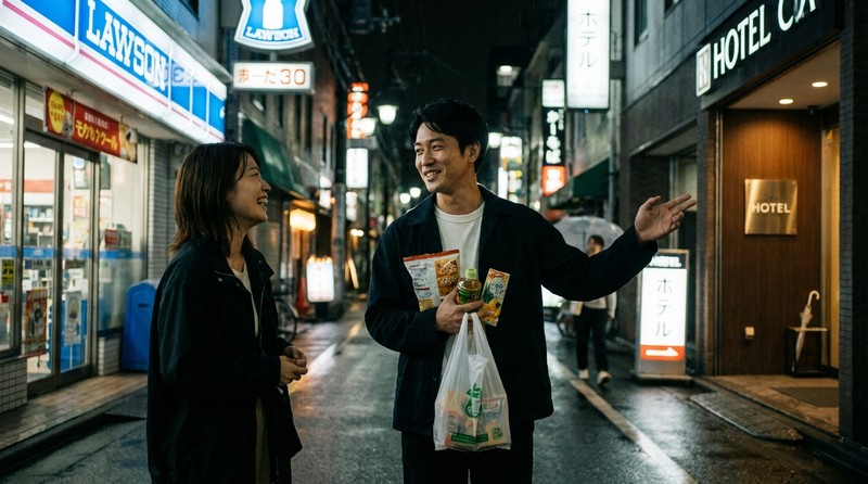 コンビニに行く感覚で誘うのイメージ写真