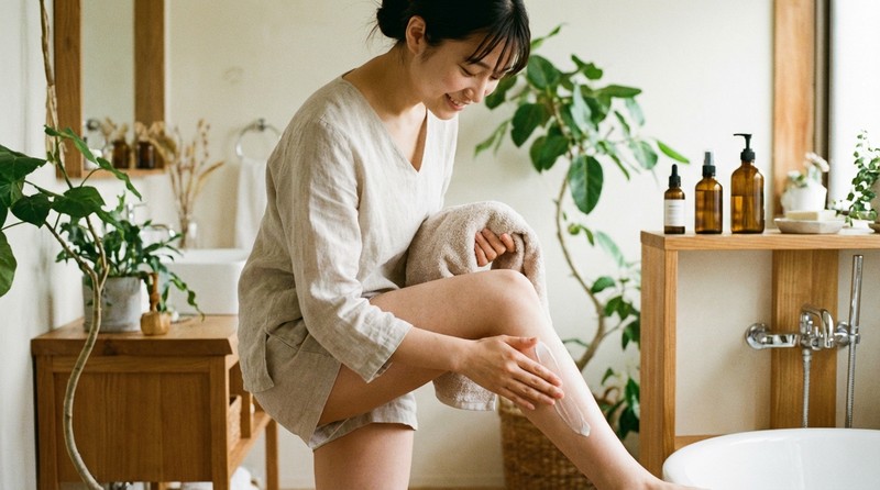 洗浄後は保湿ケアをするイメージ写真