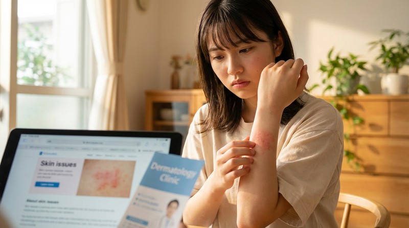かゆみや炎症が出たら皮膚科へのイメージ写真