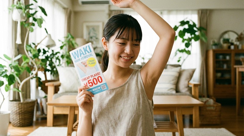 ワキ脱毛は安いプランが多いのイメージ写真
