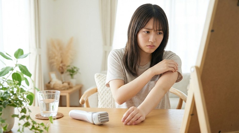 電気シェーバーで処理するのイメージ写真