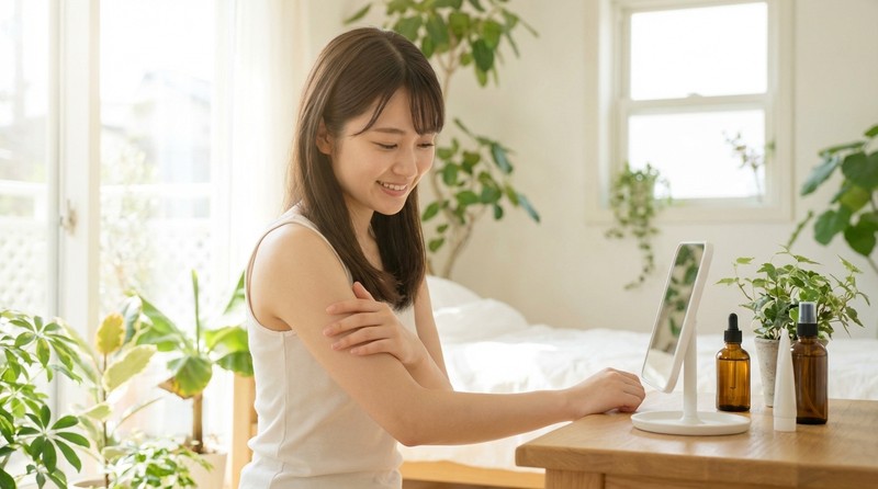 自己処理が減ると肌トラブルも減るのイメージ写真