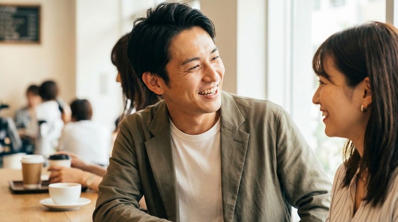 会話をリードできる男は見た目を超えるシーンのイメージ写真