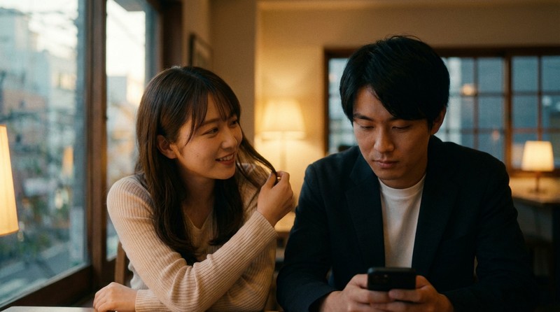 男性は脈ありサインに気づいていないことが多いシーンのイメージ写真