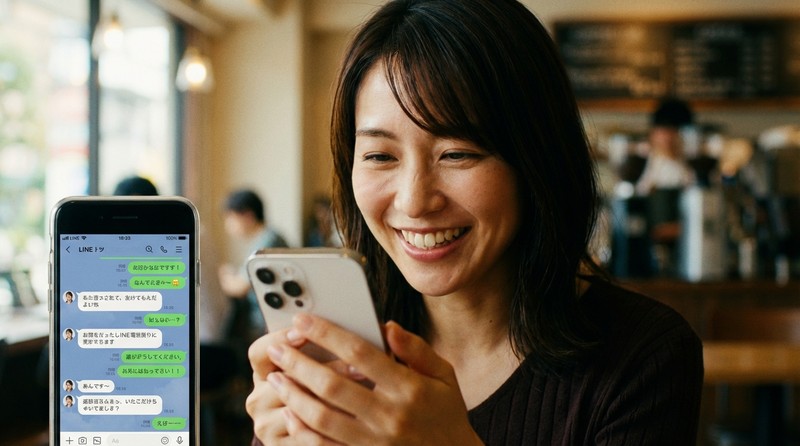 LINEの返信が早いシーンのイメージ写真