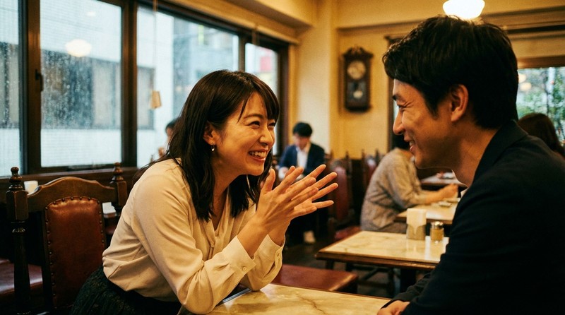 笑顔やリアクションが大きいシーンのイメージ写真