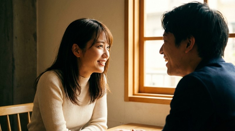 会話するとき体がこちらを向くシーンのイメージ写真