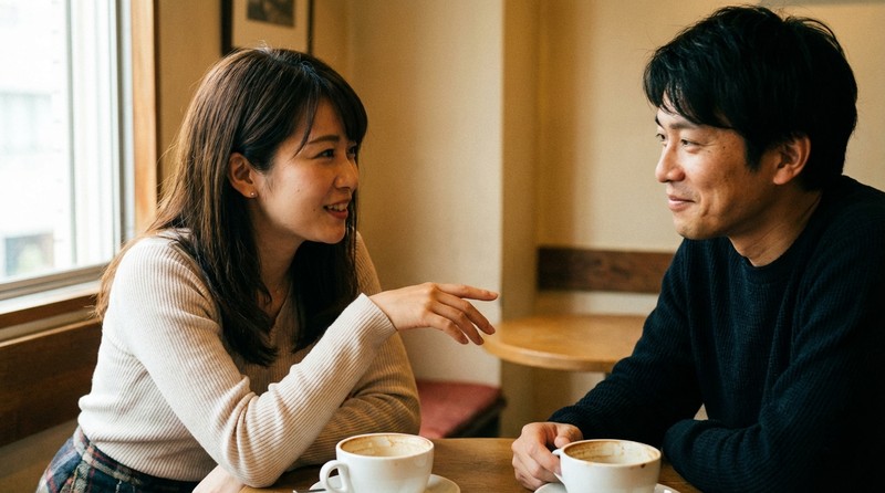 会話を続けようとするシーンのイメージ写真