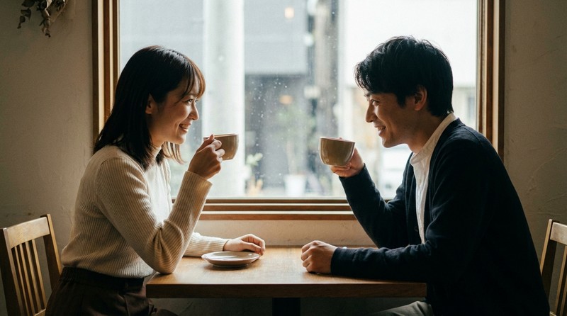 ミラーリング(同じ行動をする)シーンのイメージ写真