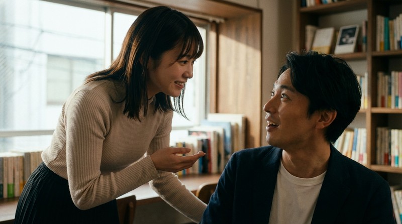 自分から話しかけてくるシーンのイメージ写真