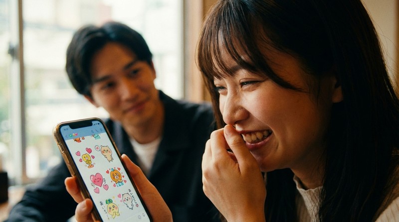 絵文字やスタンプが多いシーンのイメージ写真