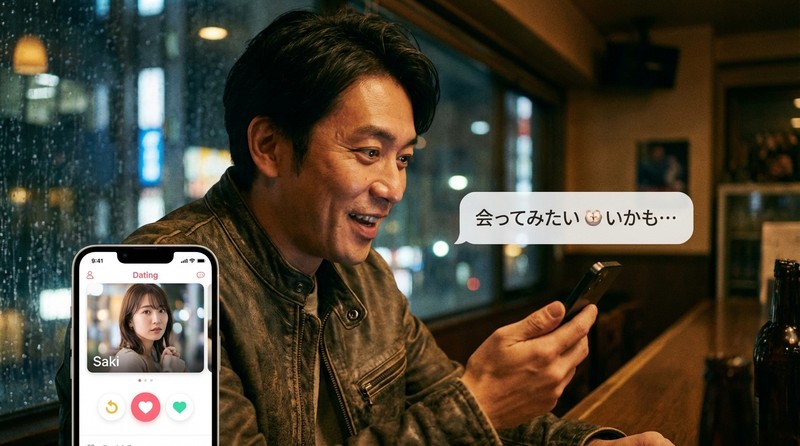 女性から届くメッセージに反応してしまっているシーンのイメージ写真