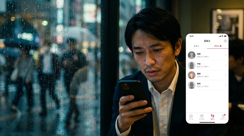 掲示板とは関係ない足あとも対象にしているシーンのイメージ写真