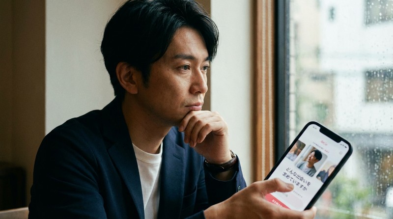 「どんな出会いを求めていますか」と聞いているシーンのイメージ写真