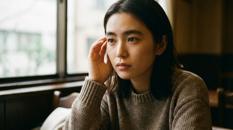 体毛・眉毛が濃い女性のイメージ写真