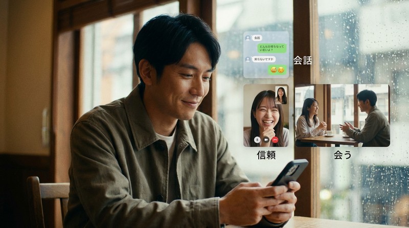 普通は「会話→信頼→会う」の順番になるのイメージ写真