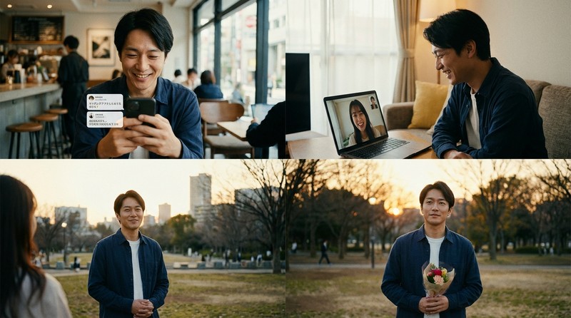 会うまでの流れが自然（段階を踏む）のイメージ写真