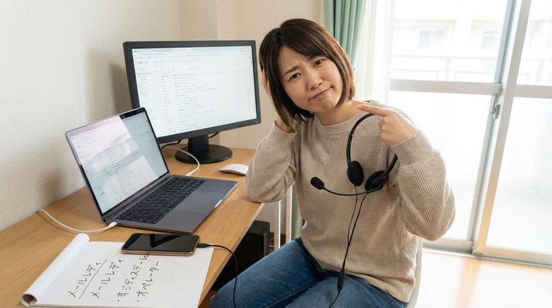 メールオペレーターと混同するシーンのイメージ写真